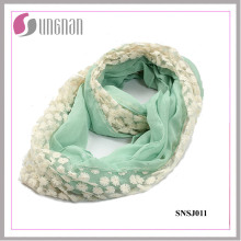 2015 высокое качество вышитые кружева вуаль бесконечности шарф (SNSJ011)